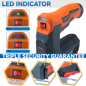 AKX DIY Pistolet à clous électrique industriel sans fil <span class=keywords><strong>2</strong></span> en <span class=keywords><strong>1</strong></span> Pistolet à agrafes alimenté par batterie 3.6V pour rembourrage - Product Image 6