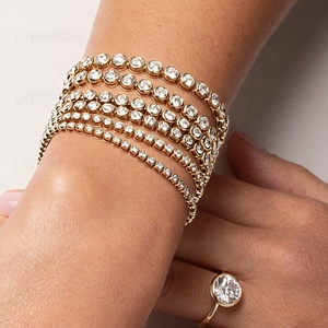 Joyería de Pulseras de Tenis de Moda listas para Enviar de Alta Calidad en Plata de Ley 925 Fina con Gemas Brillantes de Zirconia Cúbica en Múltiples Tallas - Product Image 2