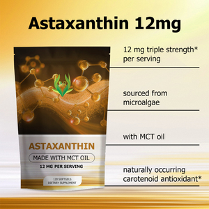 Factory Wholesales Astaxanthin Softgels 12mg Skin Whitening with MCT Oil Antioxidant Supplement Astaxanthin Soft Capsules - Product Image 4