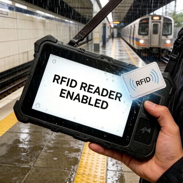 Tablet Android 13 Rugged IP65 Waterproof Industrial 2D Scanner RFID Reader Optional