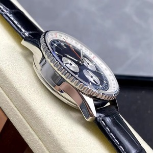 Reloj Deportivo de Aviación con Cronógrafo, Correa de Cuero, Resistente al Agua, Esfera Grande, Mecánico Automático, Nuevo - Product Image 5