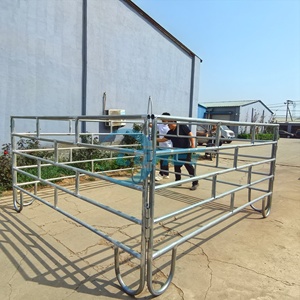 Panneaux de clôture <span class=keywords><strong>pour</strong></span> chevaux en acier galvanisé à chaud, résistants à la rouille, robustes et portables, avec système de <span class=keywords><strong>portail</strong></span> à verrouillage rapide. - Product Image 3