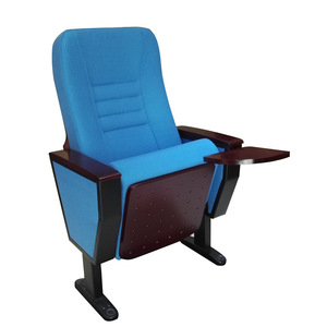 Silla de Teatro Tapizada en Azul con Reposabrazos para Auditorio y Estadio - Product Image 2