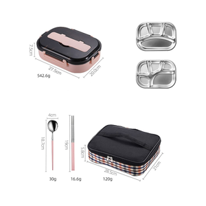 Lonchera Bento de Acero Inoxidable Reutilizable a Prueba de Fugas con Logotipo Personalizado, Contenedor de Alimentos para Preparación de Comidas OEM ODM, Empaque de Marca Privada - Product Image 5