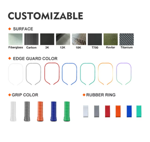 <span class=keywords><strong>Raquette</strong></span> de pickleball Fivek en fibre de verre, noyau en nid d'abeille PP de 13 mm, entraînement en salle, divertissement, logo personnalisé - Product Image 5