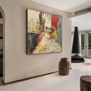 Pintura al Óleo Abstracta Original Impasto de Paisaje Marino con Textura y Espátula, Arte de Pared para Decoración del Hogar, Interior de Lujo, Venta al por Mayor - Product Image 1