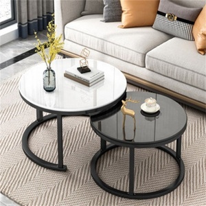 Kim Loại Đen Vàng Khung Bàn Cà Phê Hiện Đại Glass Top Mở Rộng Bàn Cà Phê - Product Image 5