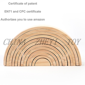 Bán Trực Tiếp Từ Nhà Máy Khối Xếp Hình Cầu Vồng Đồ Chơi Xếp Hình Cầu Vồng 12 Món Cho Trẻ Em Bán Sỉ Đồ Chơi Trẻ Em Đồ Chơi Bằng Gỗ Ở Trung Quốc - Product Image 5