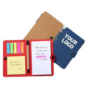 Logo Kraft Cover Notebook Custom Printed <b>Note</b> Pads <b>Sticky</b> Memo <b>Notes</b> Office Stationery - Product Image 1
