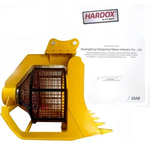 HONGWING Mini Balde de Triagem para 2.5-3.5Ton Escavadeira Rotary Screen Bucket Solo e Rock Selecionando