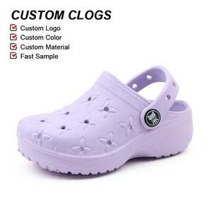 OLICOM Vente <span class=keywords><strong>en</strong></span> gros Sabots personnalisés avec logo pour filles, chaussures pour enfants, jolies fleurs, EVA souple, antidérapants, confortables, respirants, sabots pour piscine et plage - Product Image 4