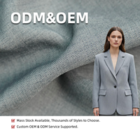 98 couleurs en stock, vente chaude, tissu extensible doux en sergé 2/2 Lelis Yarn 97% polyester 3% élasthanne pour blazer, pantalon large et robe