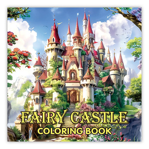 Nuovo Libro da Colorare <span class=keywords><strong>per</strong></span> <span class=keywords><strong>Adulti</strong></span> Castello nel Parco, 24 Illustrazioni Creative Graffiti ad Acquerello su Carta, Prodotto in Cina, Castello delle Fiabe - Product Image 6