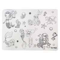 Tapis de table en silicone pour enfants, personnalisé, sans BPA, écologique, lavable, pour la peinture, le dessin, la coloration