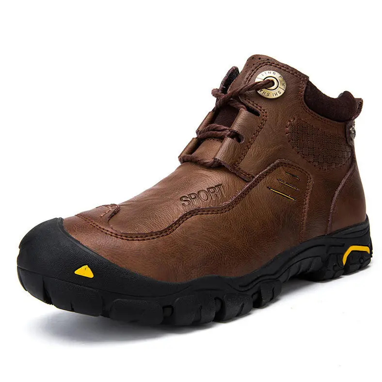 Wholesale Hiking Shoes Outdoor Waterproof  Upper Casual Fashion Hiking Shoes Men Leather Boots