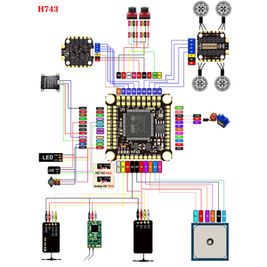 Dakefpv h743 ביצועים גבוהים FPV מירוץ fpv-מצויד עבור Fpv רכיבים מתכת רחפנים בקר טיסה & 60a <span class=keywords><strong>esc</strong></span> - Product Image 4