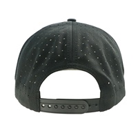 Groothandel Hoge Kwaliteit 5 Panel Zwart Geperforeerd Laser Gat Geboord Sport Baseball Caps Hoed