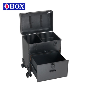 <span class=keywords><strong>OBox</strong></span> Valise de maquillage multicouche personnalisée de grande capacité avec tiroir Valise extérieure multifonctionnelle pour la coiffure - Product Image 5