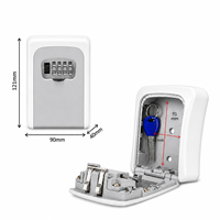 Boîte de rangement pour clés en métal à fixation murale extérieure avec serrure à combinaison à 4 chiffres, utilisation intérieure et extérieure, différentes couleurs disponibles