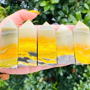 Torre de Cristal Natural Curativa al por Mayor, Prisma Tetraédrico de Jaspe Abejorro para Decoración - Product Image 2