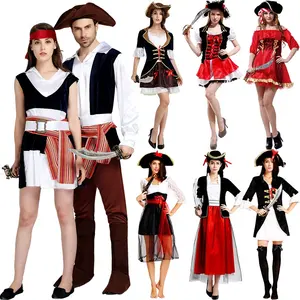 Venta caliente niñas vestido elegante juego de Halloween elegante mujer adulta traje de pirata