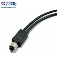 Câble adaptateur étanche M12 vers M8 à 4 pôles, connecteur moulé femelle, ensemble de câbles à code A