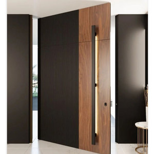 Portes <span class=keywords><strong>d</strong></span>'entrée en aluminium au design moderne personnalisé, portes latérales sécurisées, porte <span class=keywords><strong>d</strong></span>'entrée en métal, porte blindée pour villa et <span class=keywords><strong>appartement</strong></span> - Product Image 3