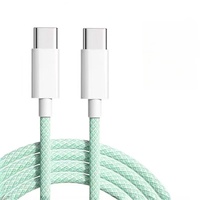 Câble de charge rapide DFX Durable PD 60W USB 2.0 C/C en PVC tressé en nylon, cuivre pur, pour iOS et Android
