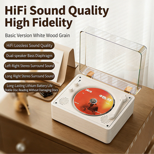 Lecteur CD portable rechargeable avec télécommande, prise en charge MP3, entrée AUX, longue autonomie, système audio de bureau, vente en gros - Product Image 4