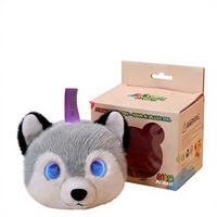 Robot intelligent compagnon émotionnel IA transfrontalier Husky Couples Bear en peluche, en polyester et coton PP, pour enfants