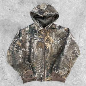 Chaqueta de Camuflaje con Cremallera y Estampado Vintage Personalizado, Sudadera con Capucha y Cremallera Completa para Caza, Camuflaje para Hombre, Tejido de Algodón, Ropa de Invierno - Product Image 1