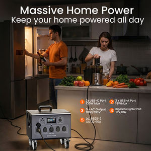 Stazione <span class=keywords><strong>di</strong></span> Alimentazione Portatile 5000W con Batteria LiFePO4 e Funzione UPS, <span class=keywords><strong>Generatore</strong></span> Solare 5000Wh per Backup Domestico e Alimentazione <span class=keywords><strong>di</strong></span> Emergenza - Product Image 2
