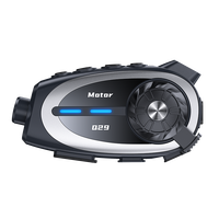 Intercom de moto Q29 1080P avec caméra grand angle 120°, 1500 mAh, étanche IPX6, Bluetooth, suppression du bruit, écouteurs pour casque