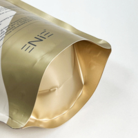 Emballage personnalisé doré biodégradable pour shampooing en aluminium Stand up Spout Pouch Bag 500ML