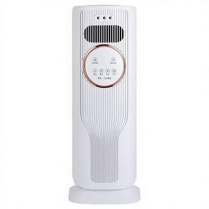 Ventilateur purificateur d'air portable sans pales à 3 vitesses, boîtier en plastique, ventilateur tour électrique de refroidissement et de chauffage pour la maison, le bureau, l'hôtel, avec télécommande - Product Image 1