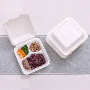 Sanduíche biodegradável Togo Bento Lunch Box Take Away Food Packaging recipiente do alimento descartável