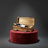 Boîte Cadeau en Bois pour Vin et Whisky, avec Fermeture à Loquet, Sangles en Cuir, Multifonctionnelle et Portable, Idéale pour Noël, Mariages et Bière