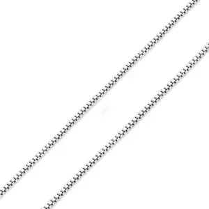 2.0mm jewelry necklace chain metal silver stainless steel box chain for jewelry making
