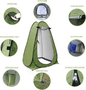 Casa de Baño Portátil para Exteriores, Carpa de Ducha Plegable, Impermeable, de Apertura Automática Rápida, para las Cuatro Estaciones - Product Image 4