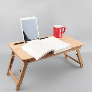 Soporte plegable para ordenador portátil Nan Bamboo, mesa convertible de tamaño pequeño y mediano con ranura para tarjetas o sin ranura para portátiles FT1335 - Product Image 4