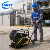 Compacteur à plaque thermique HT-150, 95 kg, force de 18 kN, 48 Hz, pour la construction de terrains et d'asphalte