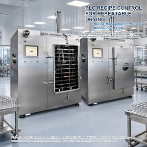 Lyophilisateur industriel de <span class=keywords><strong>10</strong></span> mètres carrés avec capacité de 100 <span class=keywords><strong>kg</strong></span> par lot -75°C ° Contrôle PLC du condenseur et options SUS316L - Product Image 4