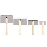 Brosse démêlante pour chien en acier inoxydable avec manche en bois, brosse à poils bouclés, outils de toilettage écologiques à manche long pour animaux de compagnie
