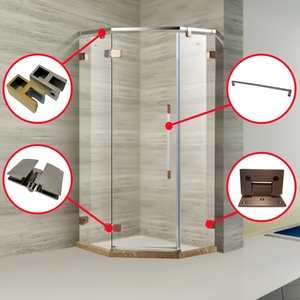 Cerniera porta doccia <span class=keywords><strong>in</strong></span> <span class=keywords><strong>ferro</strong></span> resistente alla corrosione Design moderno <span class=keywords><strong>per</strong></span> uso bagno - Product Image 3