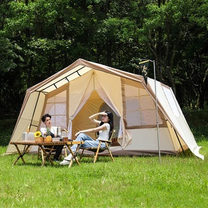 Personalizza la casa della tenda di tela per la tela di cotone impermeabile Glamping all'aperto per la tenda della tela di Oxford di campeggio della famiglia per tutte le stagioni - Product Image 3