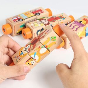 Mon premier jeu en bois pour bébé, petit puzzle de motricité fine, jeu d'association de motifs, blocs torsadés éducatifs pour tout-petits - Product Image 5