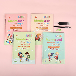 Cuaderno <span class=keywords><strong>de</strong></span> Práctica <span class=keywords><strong>de</strong></span> Escritura Reutilizable con Espiral para Niños, con Cubierta <span class=keywords><strong>de</strong></span> Papel para Uso Educativo - Product Image 5