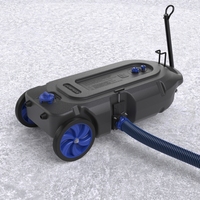 Réservoir à eau portable à 4 roues, capacité 34 gallons, style moderne, noir, pour camping-car, caravane, camping
