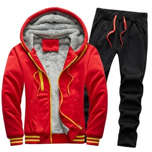 Chándal de invierno 2021 para hombre, colores personalizables y Logo, Material polar, estilo Jogger de 2 piezas, venta al por mayor - Product Image 3
