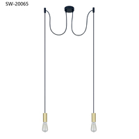 Lámpara de Techo Retro de 3/6/8/12 LED, Lámpara Colgante Vintage con Bombilla E27 85-265V, Lámpara para Cafetería, Comedor, Oficina, Bar, Decoración